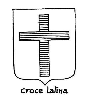 Bild des heraldischen Begriffs: Croce latina